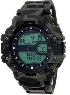 MKS Dark Green Army Pattern Chronograph Watch Watch  - For Men   Watches  (MKS)