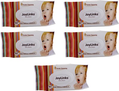 

Joylinks Joylink Wipes with Aloe Vera and Vitamin E (5 x 80Pcs)(5 Pieces)