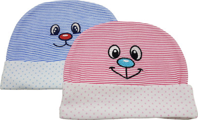 

GoodStart Baby Soft Cotton Caps for New Born, 0-12 Months, Multicolored(Multicolor)