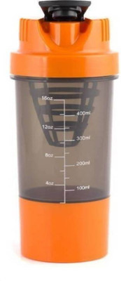 

S.Blaze Amazing Protein Shaker 500 ml Shaker(Pack of 1, Orange), Multicolor