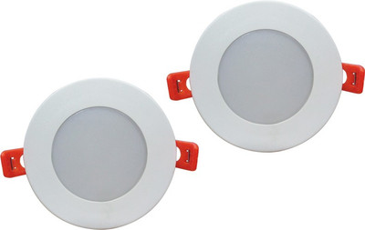 

Bene Bene Luster Virgin Plastic Round Ceiling Light (Yellow, 6w Pack of 2 Pcs) Recessed Ceiling Lamp