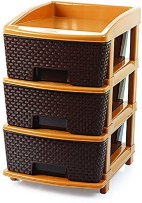 Wud Kraft Plastic Free Standing Chest of Drawers(Finish Color - Brown, DIY(Do-It-Yourself))