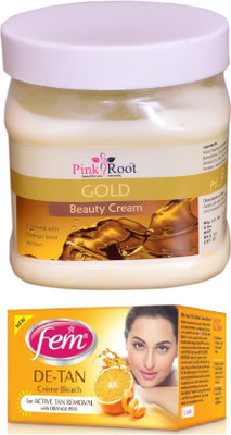 

FEM De-Tan Bleach, Pink Root Gold Cream 500ml(Set of 2)