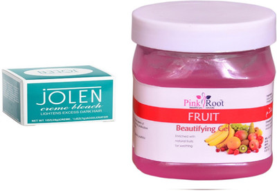 

Jolen Creme Bleach, Pink Root Fruit Gel 500ml(Set of 2)