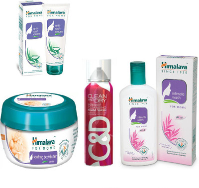 

Himalaya Anti Rash Cream, Soothing Body Butter, Clean And Dry Foam Wash, Intimate Wash(Set of 4)