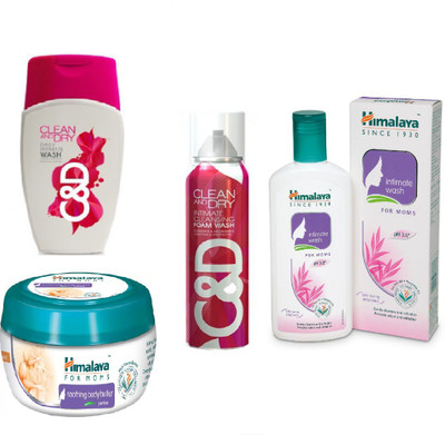 

Himalaya Clean And Dry, Soothing Body Butter, Clean And Dry Foam Wash, Intimate Wash(Set of 4)
