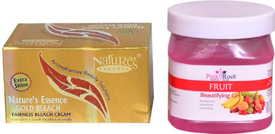 

NATURE ESSENCE Gold Bleach 200gm , Pink Root Fruit Gel 500ml(Set of 2)