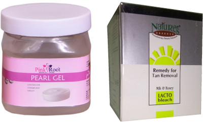 

NATURE ESSENCE Lacto Bleach 100gm, Pink Root Pearl Gel 500ml(Set of 2)