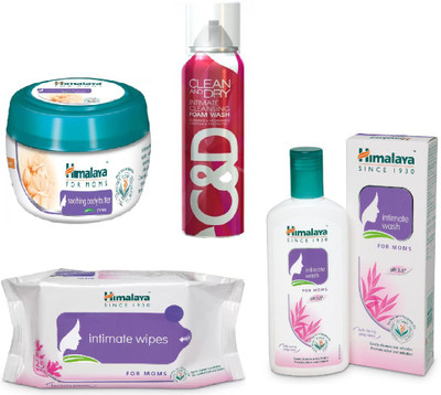 

Himalaya Soothing Body Butter, Clean And Dry Foam Wash, Intimate Wipes, Intimate Wash(Set of 4)