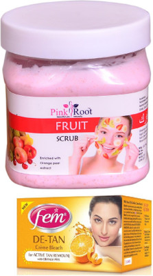 

FEM De-Tan Bleach, Pink Root Fruit Scrub 500ml(Set of 2)
