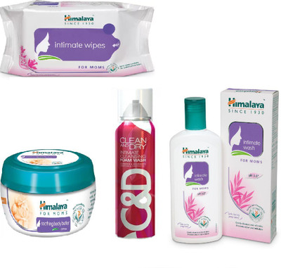 

Himalaya Intimate Wipes, Soothing Body Butter, Clean And Dry Foam Wash, Intimate Wash(Set of 4)