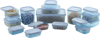 

MasterCook - 200 ml, 330 ml, 1630 ml, 150 ml, 500 ml, 700 ml Plastic Grocery Container(Pack of 17, Blue)
