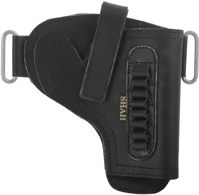 

SHAH Unisex Leather .32 Bore Revolver Cover Racquet Carry Case/Cover Free Size(Black)