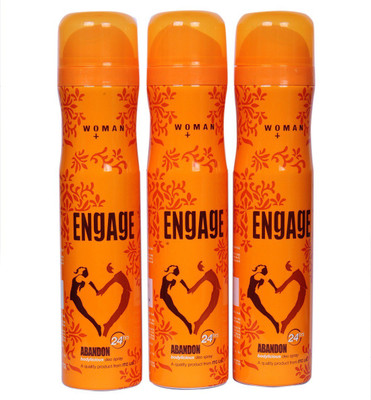 

Engage Woman Abandon Deodorant Spray - For Women(450 ml, Pack of 3)