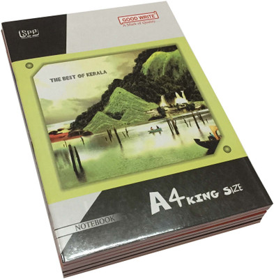 

Good Write A4 Notebook(A4 King Series Single Line Note Book, 184 Pages , Pack of 10, Multicolor, Pack of 10)