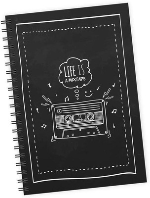 

dpotli A5 Notebook(Life Is A Mixtape, Multicolor)