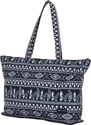

Siffler (Expandable) Folding Tote Bag S Travel Duffel Bag(Black, White)