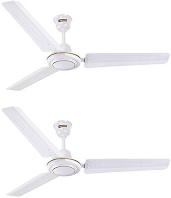 Luminous Rapid 1200mm 3 Blade Ceiling Fan(Chest White, Pack of 2)