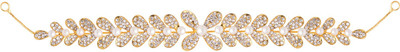 

Aaishwarya Dazzling Golden Pearl & Stones Leaf Designed Bridal/wedding Hair/Head Band Party wear Tiara Hair Band(Gold)
