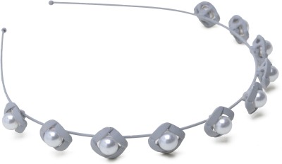 

Aaishwarya Grey Pearl Studded Square Designed Metal Hair Band(Grey)