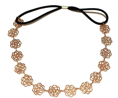 

RR Creations Gold Color Flower Shaped Hair Accessories Hair Band For Girls / Women Hair Chain(Gold)
