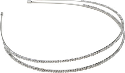 

Aaishwarya Dual Strand Silver Toned Twirl Textured Hair Band(Silver)
