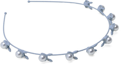 

Aaishwarya Grey Pearl Studded Cute Bunny Metal Hair Band(Grey)