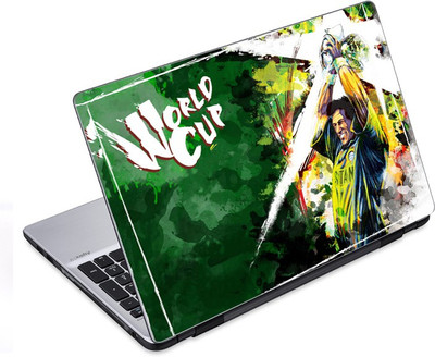 ezyPRNT Cricket Sports Green (14 to 14.9 inch) Vinyl Laptop Decal 14