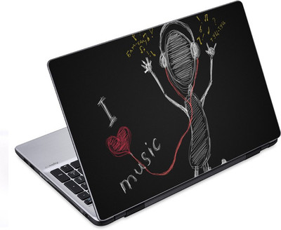 

ezyPRNT Skull and Abstract Music I (10 to 10.9 inch) Vinyl Laptop Decal 10