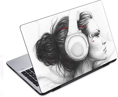 

ezyPRNT Girl Listening and Dancing Music N (11 to 11.9 inch) Vinyl Laptop Decal 11