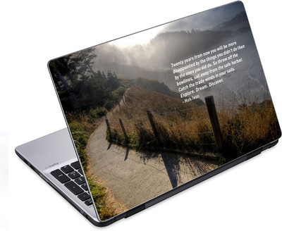 

ezyPRNT Travel and Tourism Mark Twain Quote (14 to 14.9 inch) Vinyl Laptop Decal 14