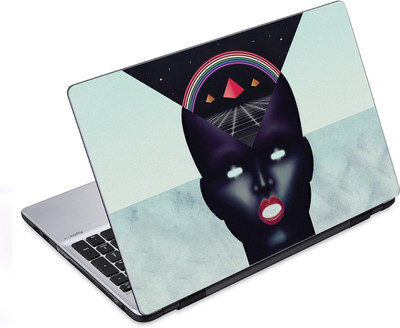 

ezyPRNT Skull and Abstract C (14 to 14.9 inch) Vinyl Laptop Decal 14