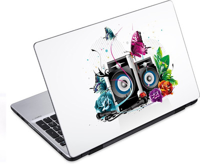 ezyPRNT Loud Speakers Music F 14 to 14.9 inch Vinyl Laptop Decal 14
