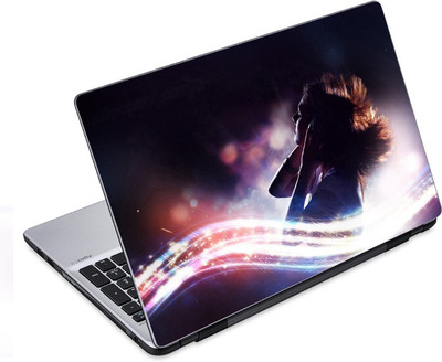 

ezyPRNT Girl Listening and Dancing Music O (14 to 14.9 inch) Vinyl Laptop Decal 14