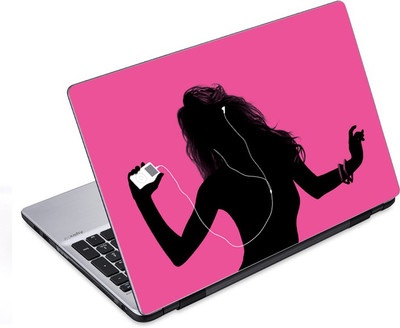 

ezyPRNT Girl Listening and Dancing Music K (12 to 12.9 inch) Vinyl Laptop Decal 12
