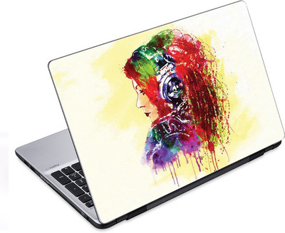 

ezyPRNT Girl Listening and Dancing Music Y (14 to 14.9 inch) Vinyl Laptop Decal 14