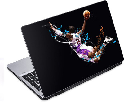 

ezyPRNT Basket Ball player Flying Sports (10 to 10.9 inch) Vinyl Laptop Decal 10