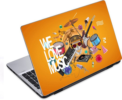 

ezyPRNT Skull and Abstract Music H (10 to 10.9 inch) Vinyl Laptop Decal 10