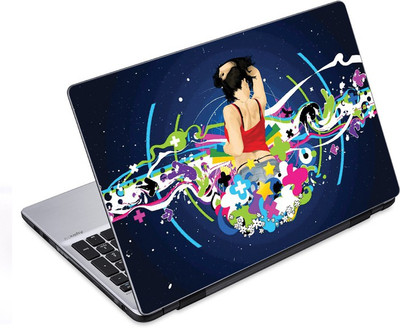 

ezyPRNT Girl Listening and Dancing Music W (10 to 10.9 inch) Vinyl Laptop Decal 10