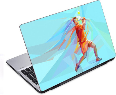 ezyPRNT Lawn Tennis Sports Abstract Blue (14 to 14.9 inch) Vinyl Laptop Decal 14