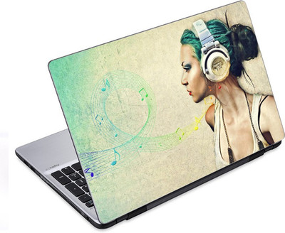 

ezyPRNT Girl Listening and Dancing Music L (14 to 14.9 inch) Vinyl Laptop Decal 14