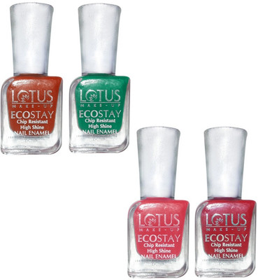 

Lotus Herbals Ecostay Nail Paint Combo 10 Ml Each pack Of 4 Natural(Pack of 4)