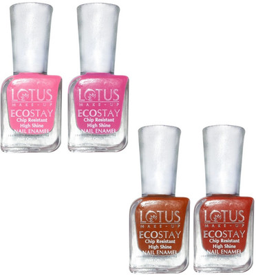 

Lotus Herbals Ecostay Nail Paint Combo 10 Ml Each pack Of 4 Natural(Pack of 4)