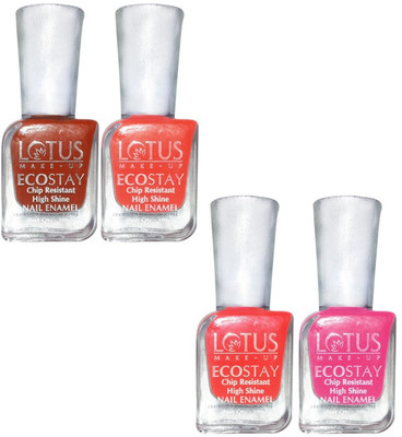

Lotus Herbals Make-up Ecostay Nail Polish 10 ml pack of 4 Natural(Pack of 4)