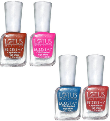 

Lotus Herbals Shiny Set pack Of 4 Nail Paint 10 Ml Each Natural(Pack of 4)