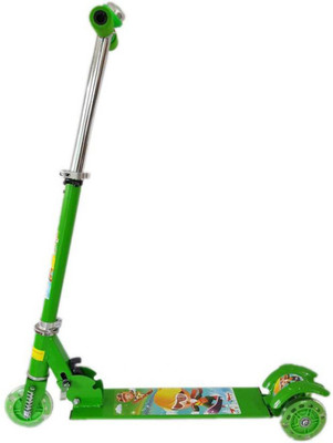 

Shy Products 3 Wheel Skating Scooter With Shock Absorbers And Bell For Kids ( Foldable , Height Adjustable) (Green)(Green)