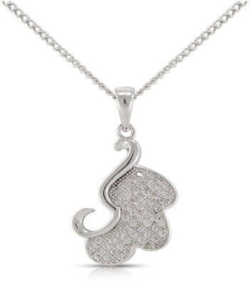 Silverstoli White Platinum Plated Sweetly A Perfect Gift For Women's Platinum Cubic Zirconia Alloy Pendant