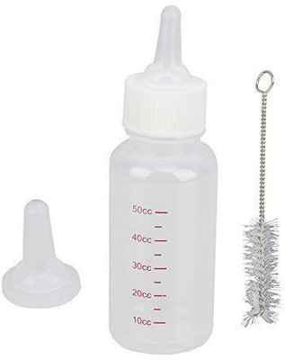 

Pets Empire Newborn Small Dog Puppy Cat Kitten Rabbit Milk Feeding Nursing Bottle Set 120 Ml Round Plastic Pet Bottle(120 ml White)