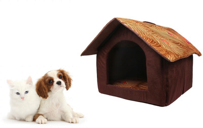 

ROYAL PET Designer Print Foldable Velvet Fabric Pet House (48x45x45cm) Dog House