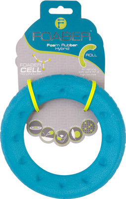 

Foaber Roll Ring, Foam Rubber Hybrid Toy Rubber Training Aid For Dog